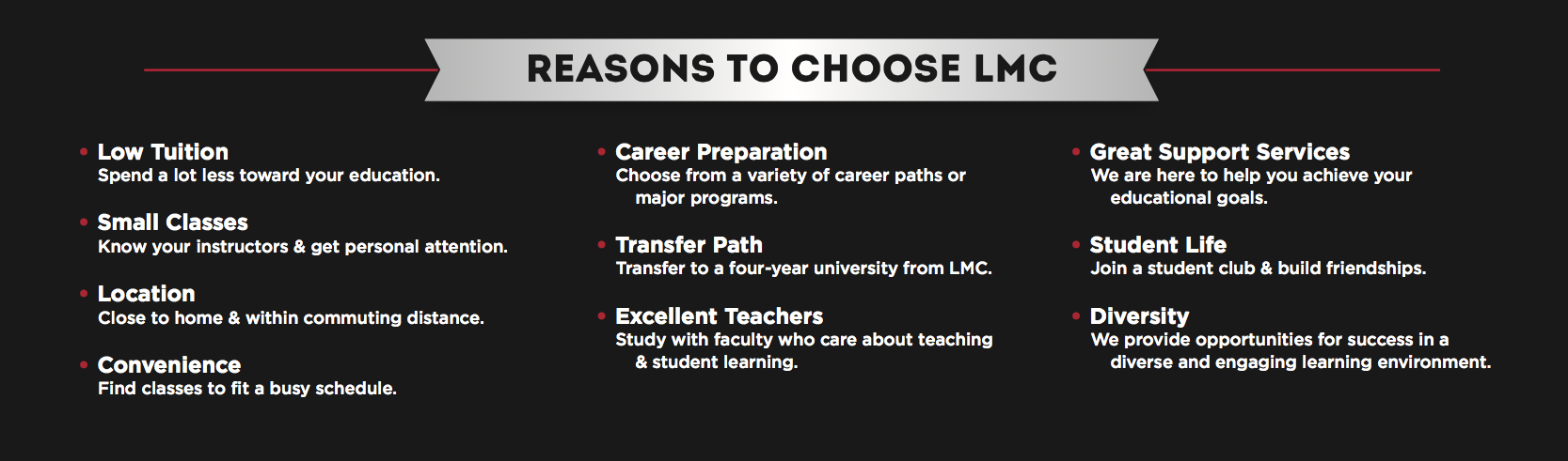 Reasons to choose LMC